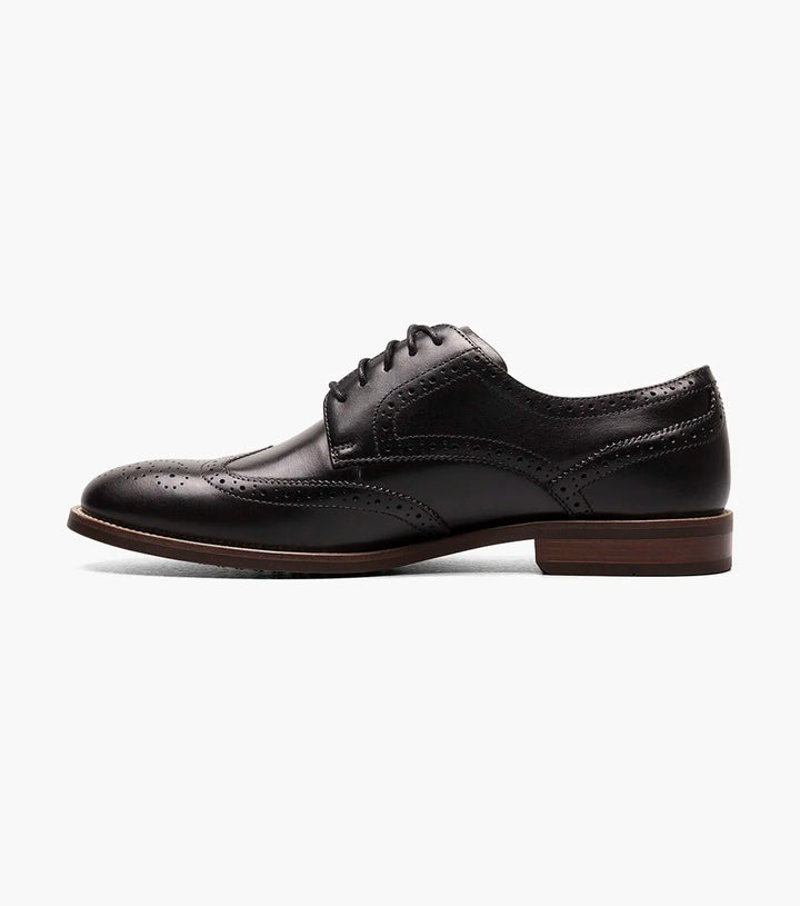 Florsheim Men Rucci Wingtip Oxford Cognac Shoes-Black