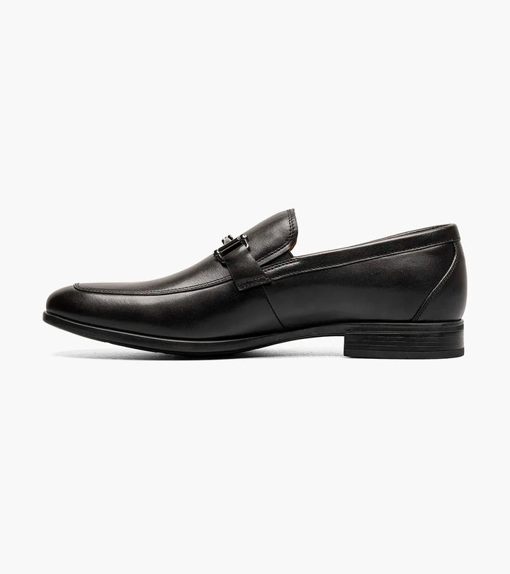 Florsheim Mens Wide Width ZAFFIRO Moc Toe Bit Loafer-Black