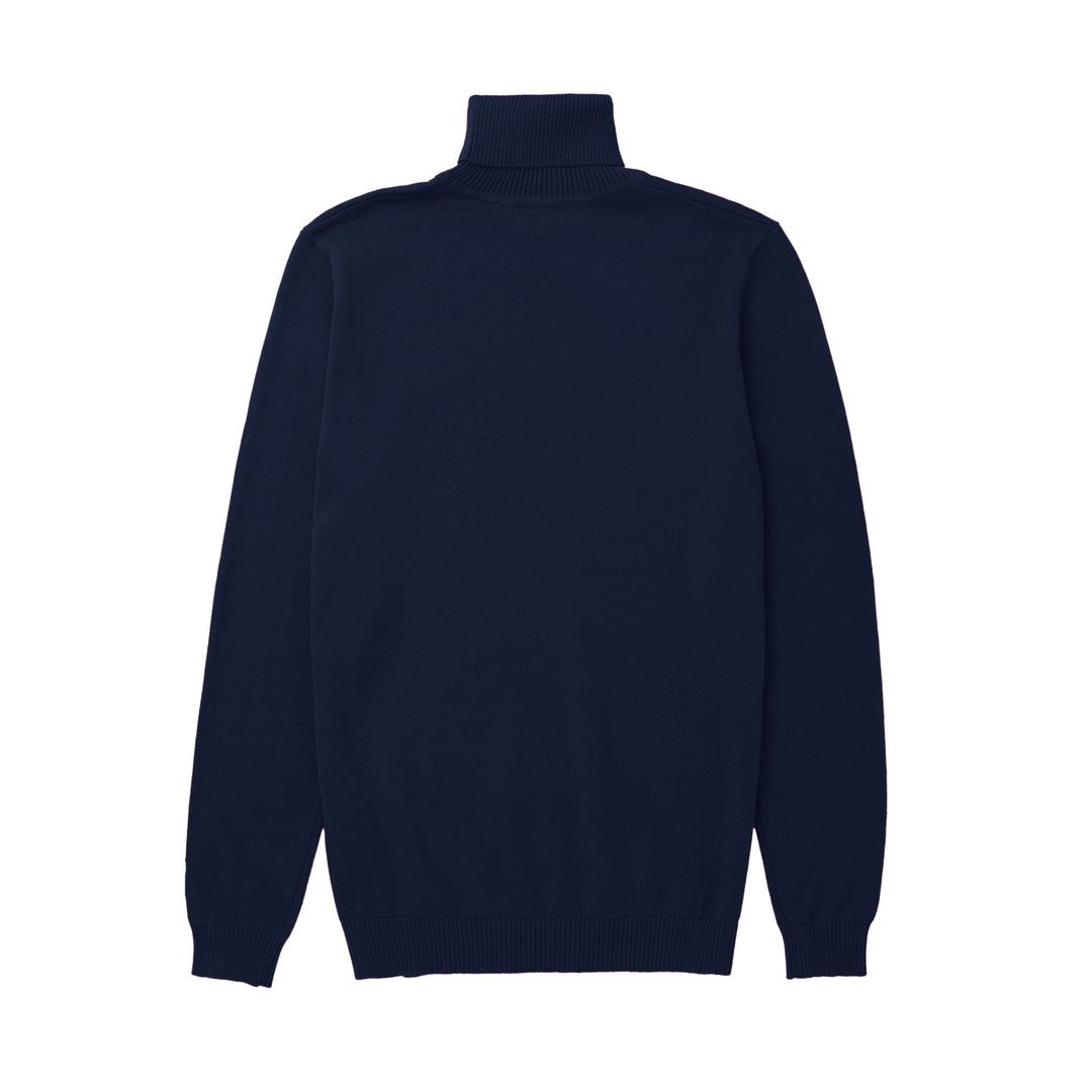 Long Sleeve Turtle Neck Sweater by Lorenzo Franco - Cobalt Blue