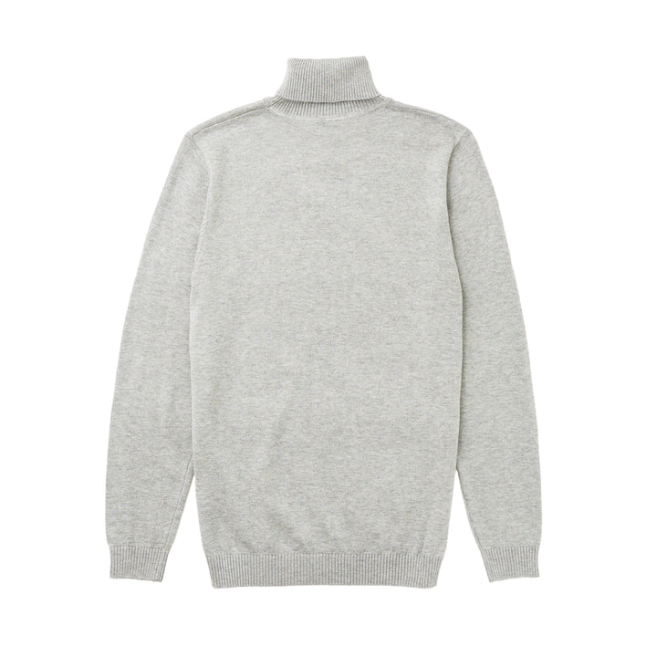 Long Sleeve Turtle Neck Sweater by Lorenzo Franco - Light Grey