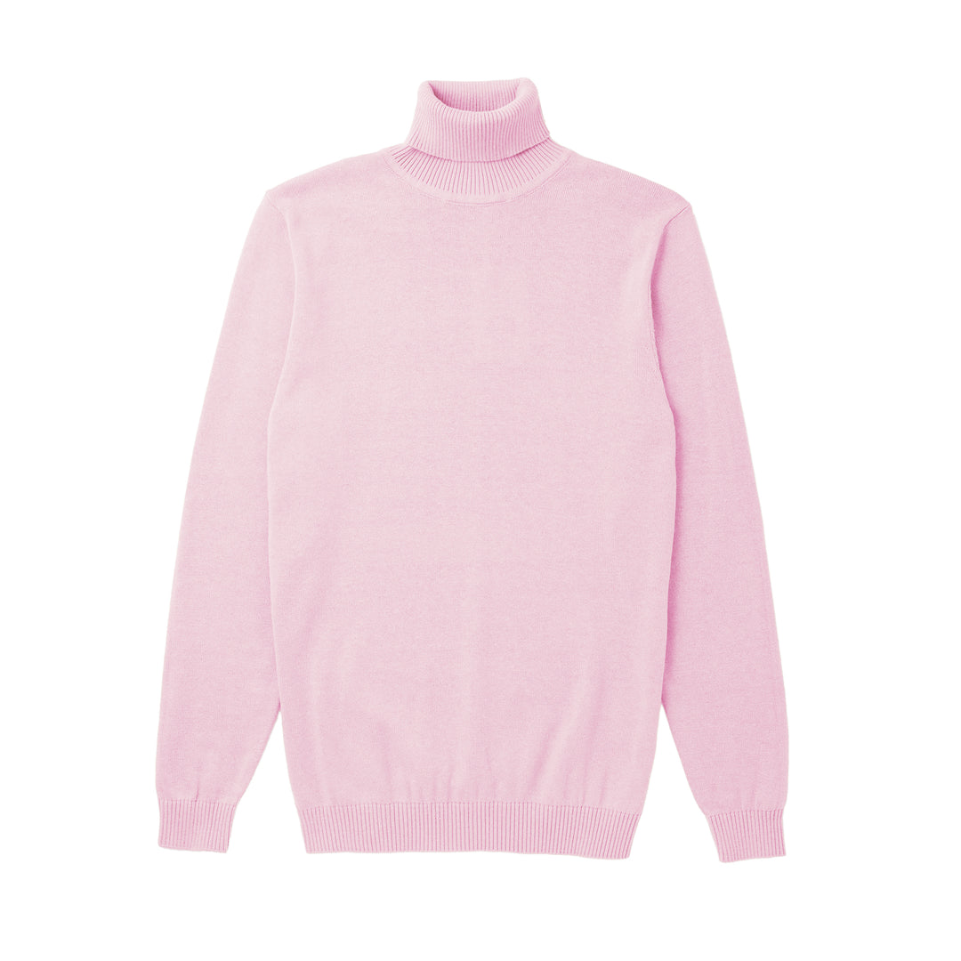Long Sleeve Turtle Neck Sweater by Lorenzo Franco - Pink