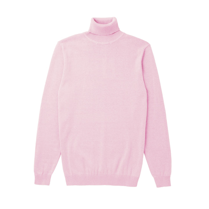 Long Sleeve Turtle Neck Sweater by Lorenzo Franco - Pink