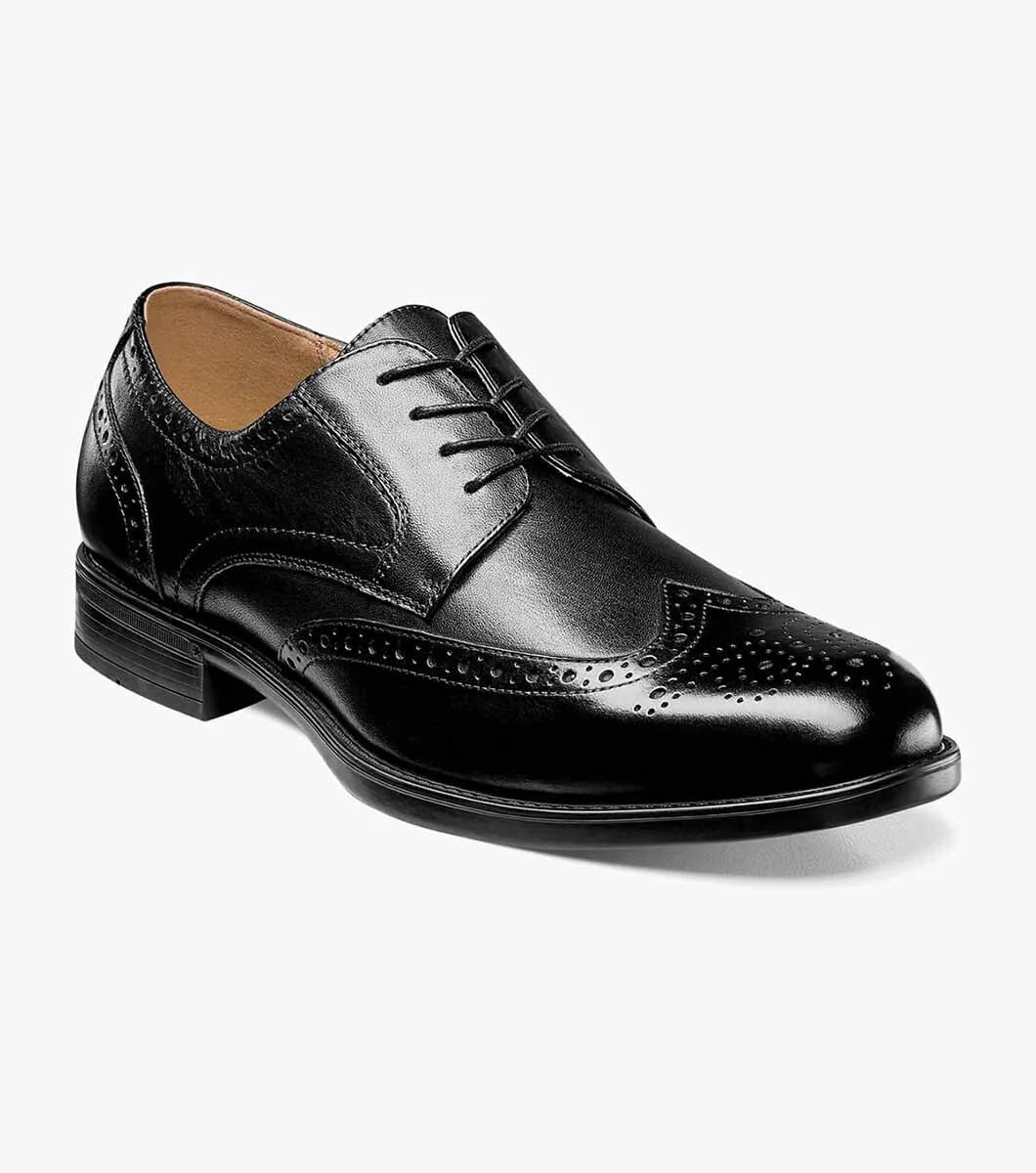 Florsheim Men`s Midtown WingTip Oxford-Black