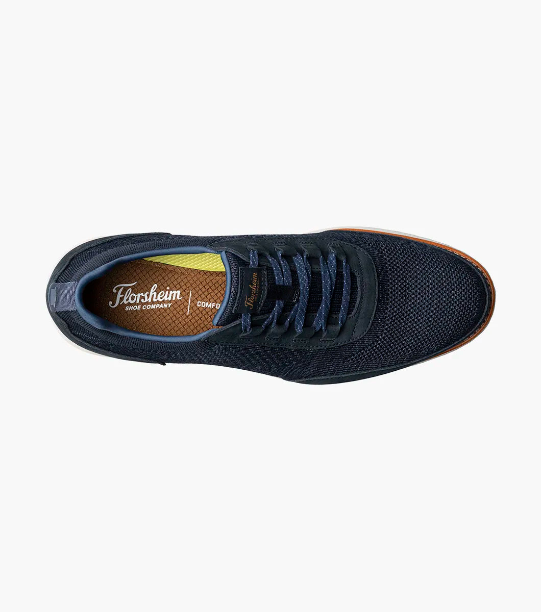 Florsheim "Launch" Knit Elastic Lace Moc Toe Slip On - Navy
