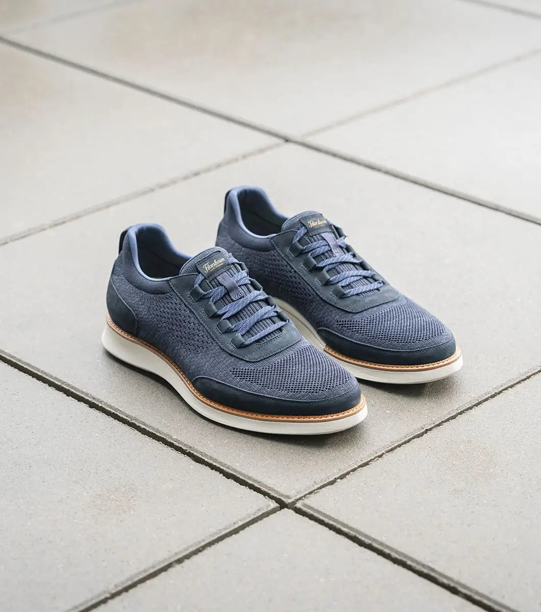 Florsheim "Launch" Knit Elastic Lace Moc Toe Slip On - Navy