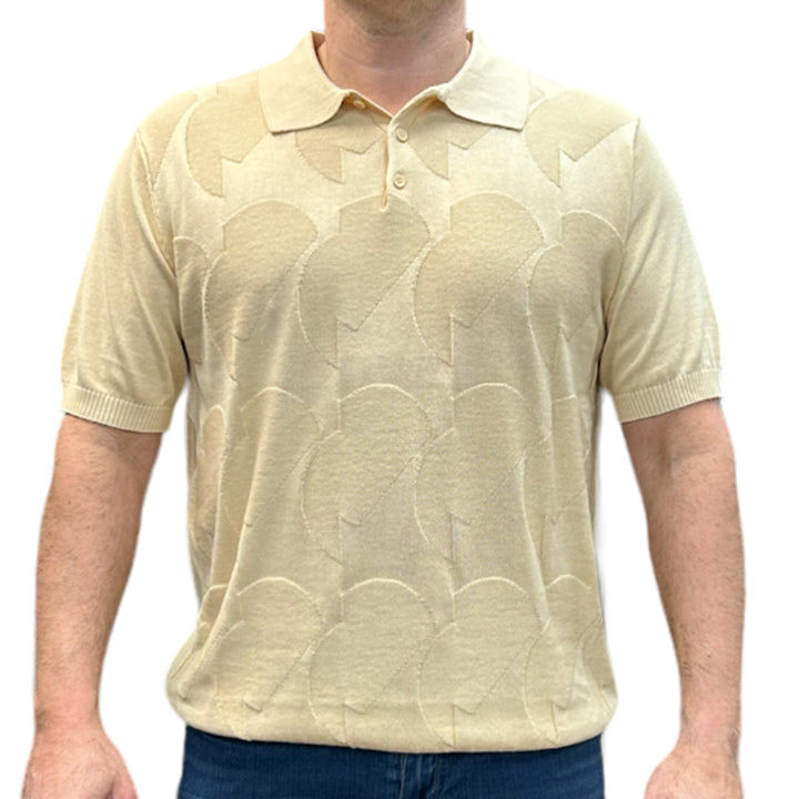 Lavane Short Sleeve Fancy Polo Shirt - Gold
