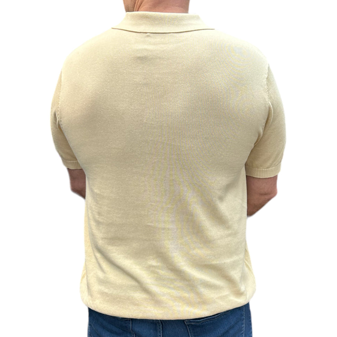 Lavane Short Sleeve Fancy Polo Shirt - Gold