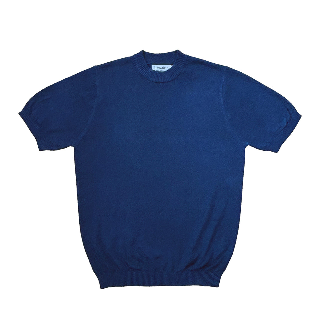 Lavane Short Sleeve Mock Neck Shirt - Cobalt