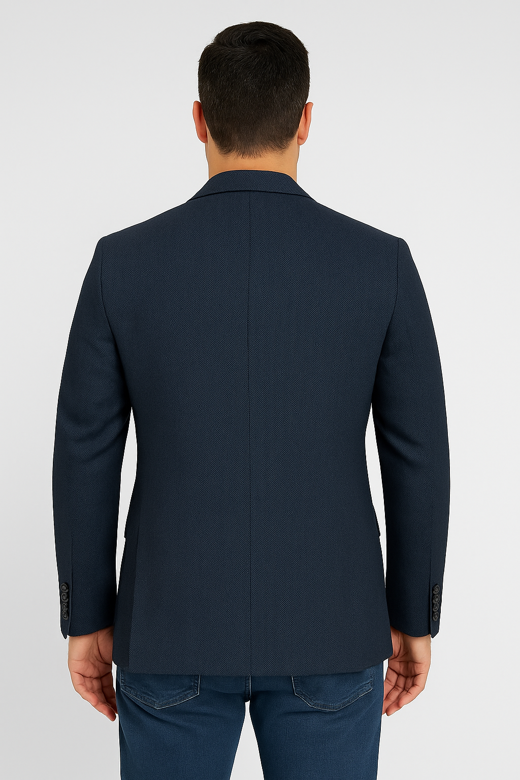 Calvin Klein 2 Button Blue Herringbone Sport Jacket
