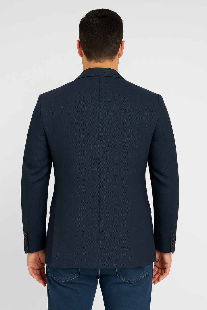 Calvin Klein 2 Button Blue Herringbone Sport Jacket