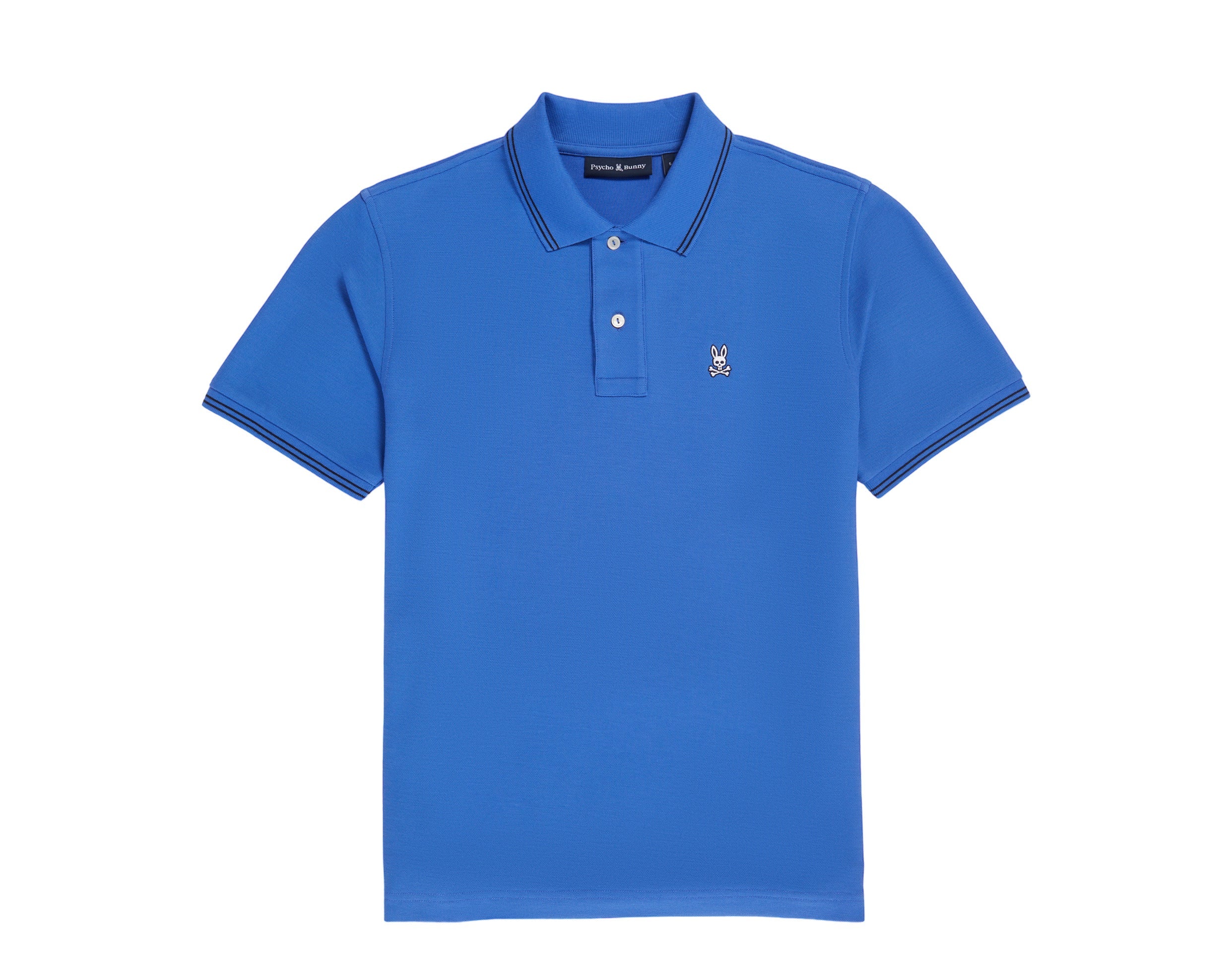 Psycho Bunny - Logan Speed Pique Polo - Dazzling Blue Colour: DAZZLIN Psycho Bunny - Logan Speed Pique Polo - Dazzling Blue Colour: DAZZLIN