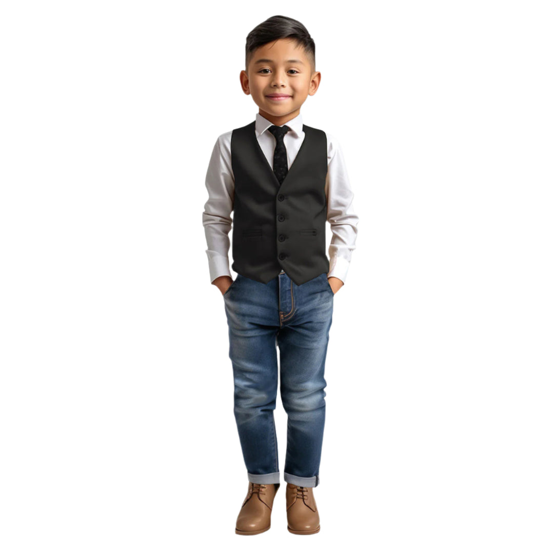 boys black vest
