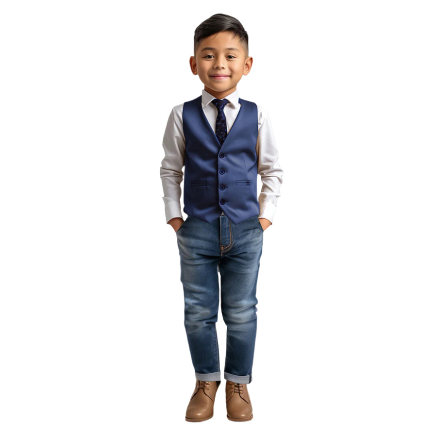 boys navy vest