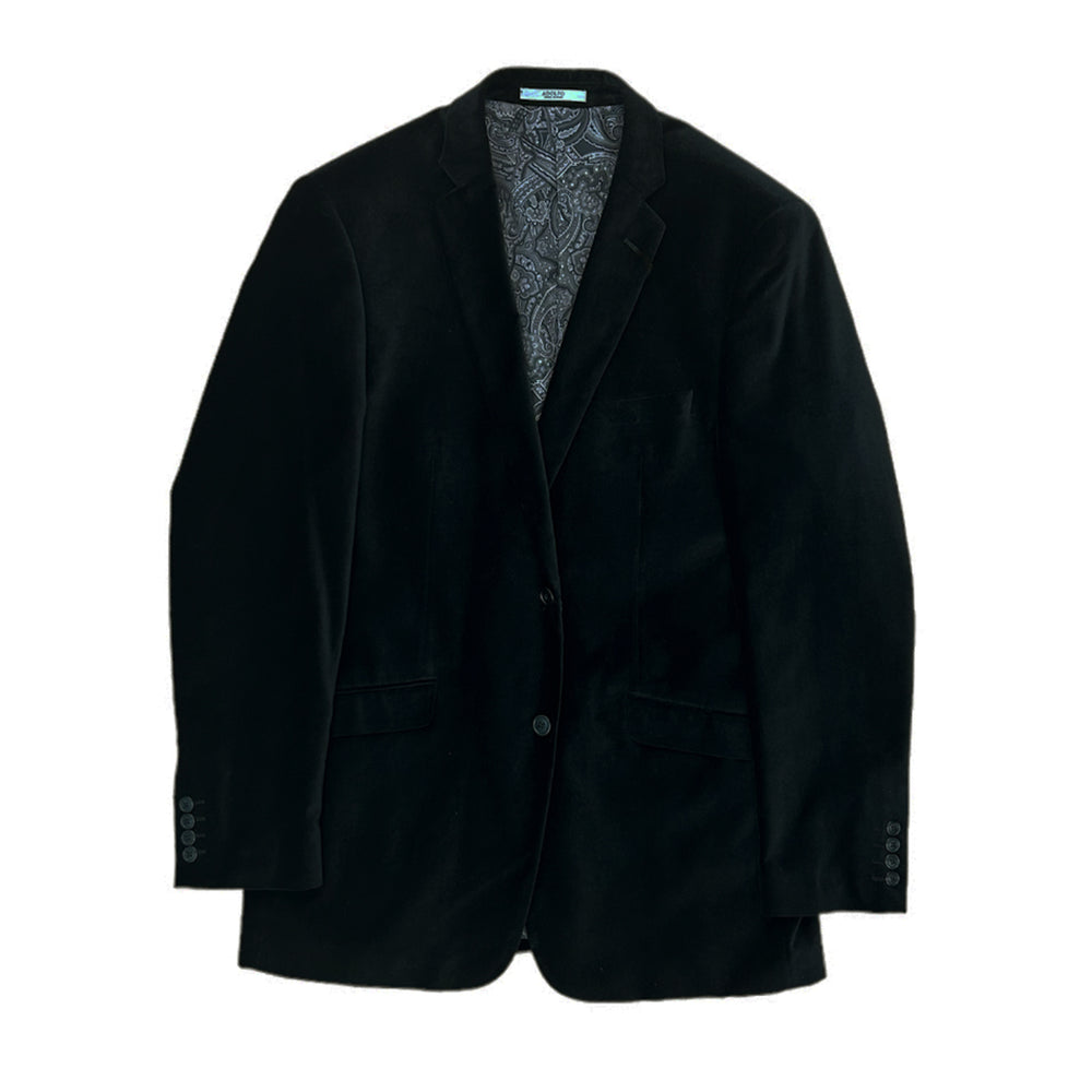 VELVET SPORT JACKET-BLACK