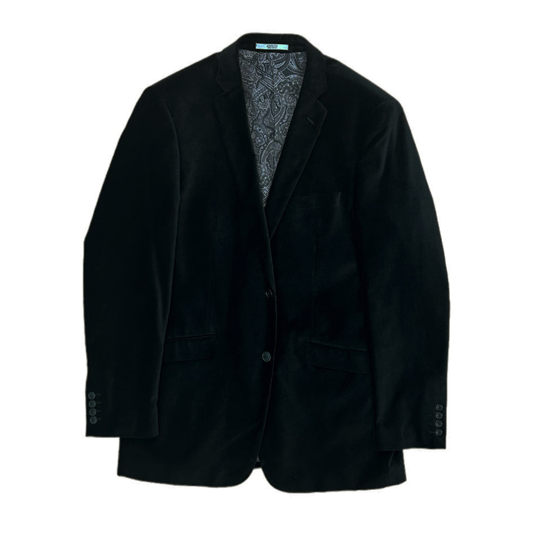 VELVET SPORT JACKET-BLACK