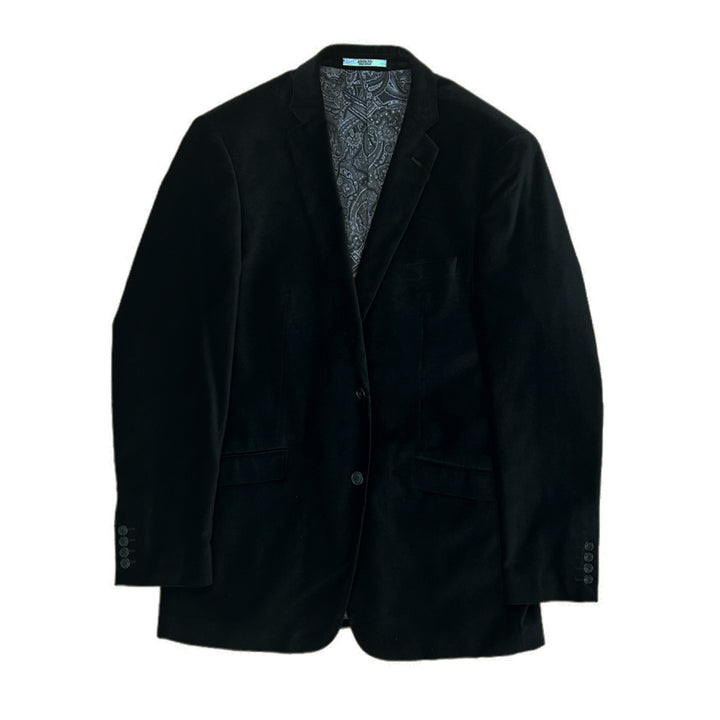 VELVET SPORT JACKET-BLACK