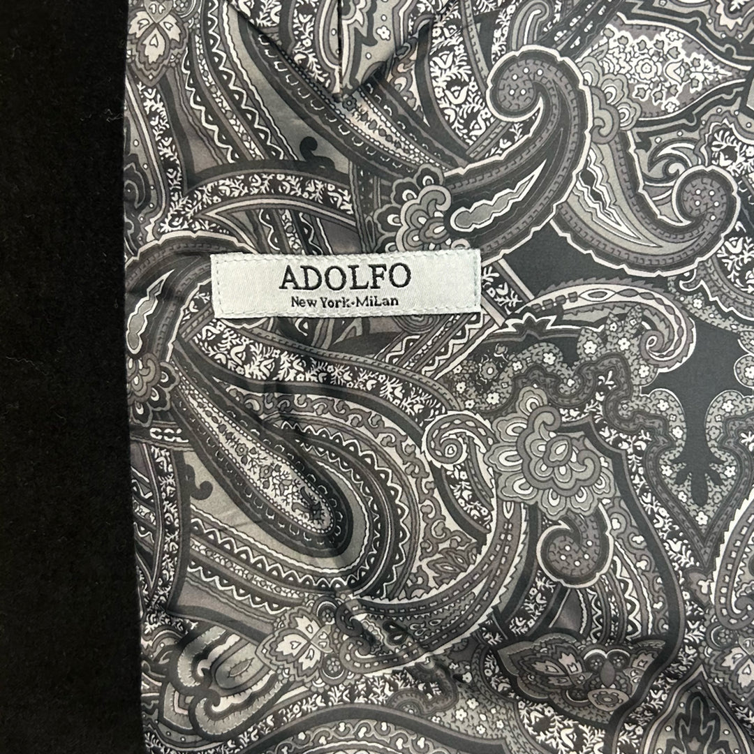ADOLFO 2BTD SOLID VELVET SPORT JACKET-BLACK lining