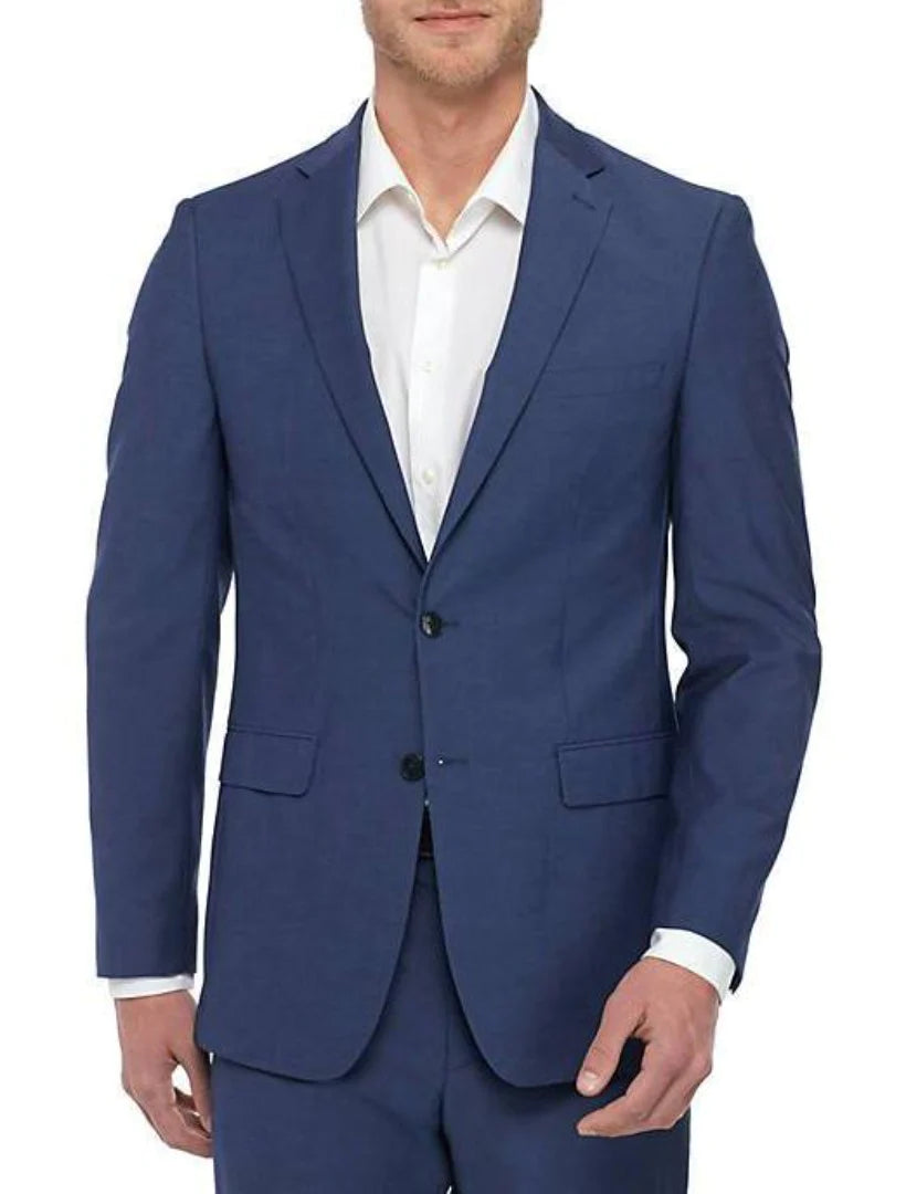 Calvin Klein Mens 2 Button Modern Fit Suit Seperate Jacket Blue