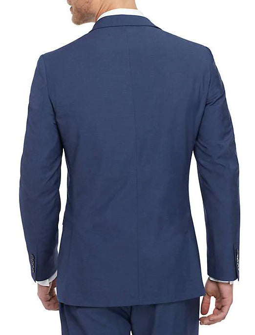 Calvin Klein Mens 2 Button Modern Fit Suit Separate Jacket - Blue