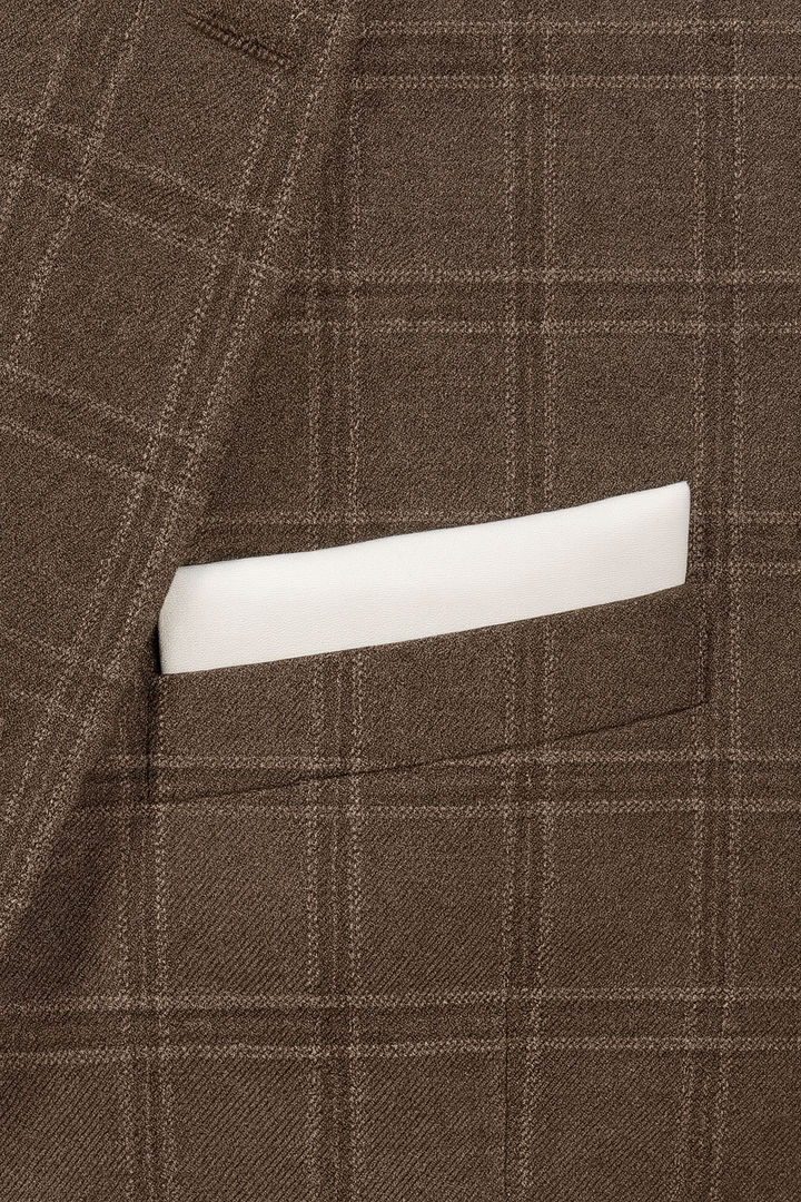 Mario Rossi  Brown Windowpane Sport Jacket -BROWN