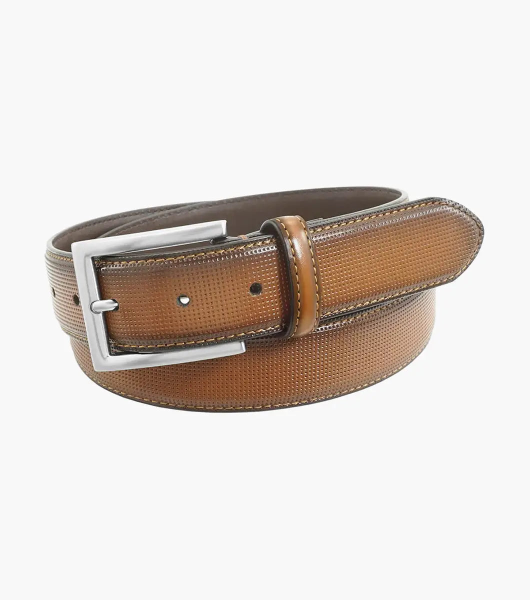 Florsheim Men`s Sinclair Leather Belt-Cognac