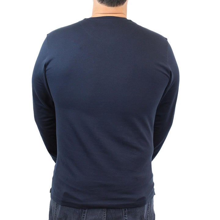 New York Man Brand Fancy V-Neck T-Shirt Long Sleeve