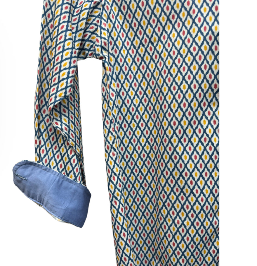 Isaac Mizrahi Boys Diamond Circle Long Sleeve Shirt - Multi Color