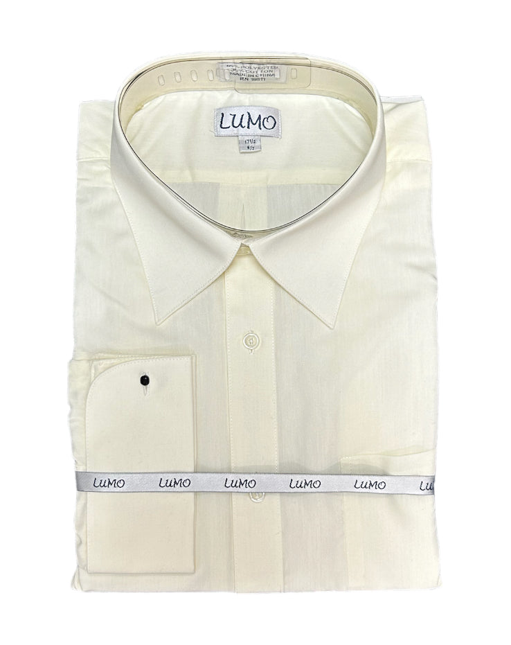 LUMO FRENCH CUFF DRESS SHIRT-IVORY