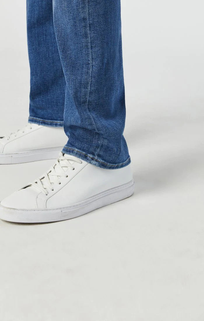 Mavi "Marcus" Slim Straight Leg Jeans - Mid Foggy