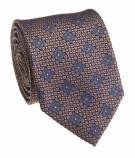 Men`s Bocara Regular Width Fancy Design Silk Tie-Brown