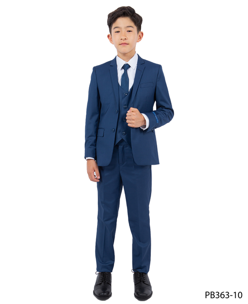 New York Man Boys 5 Piece Suit-Indigo Blue by Perry Ellis