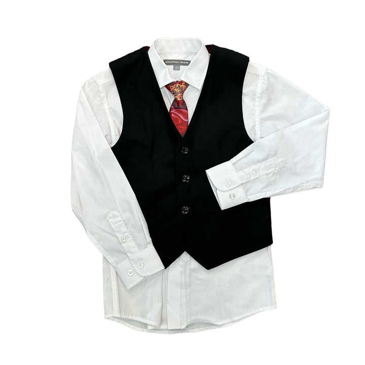 Geoffrey Beane Boys 5 Piece Vested Suit - Black
