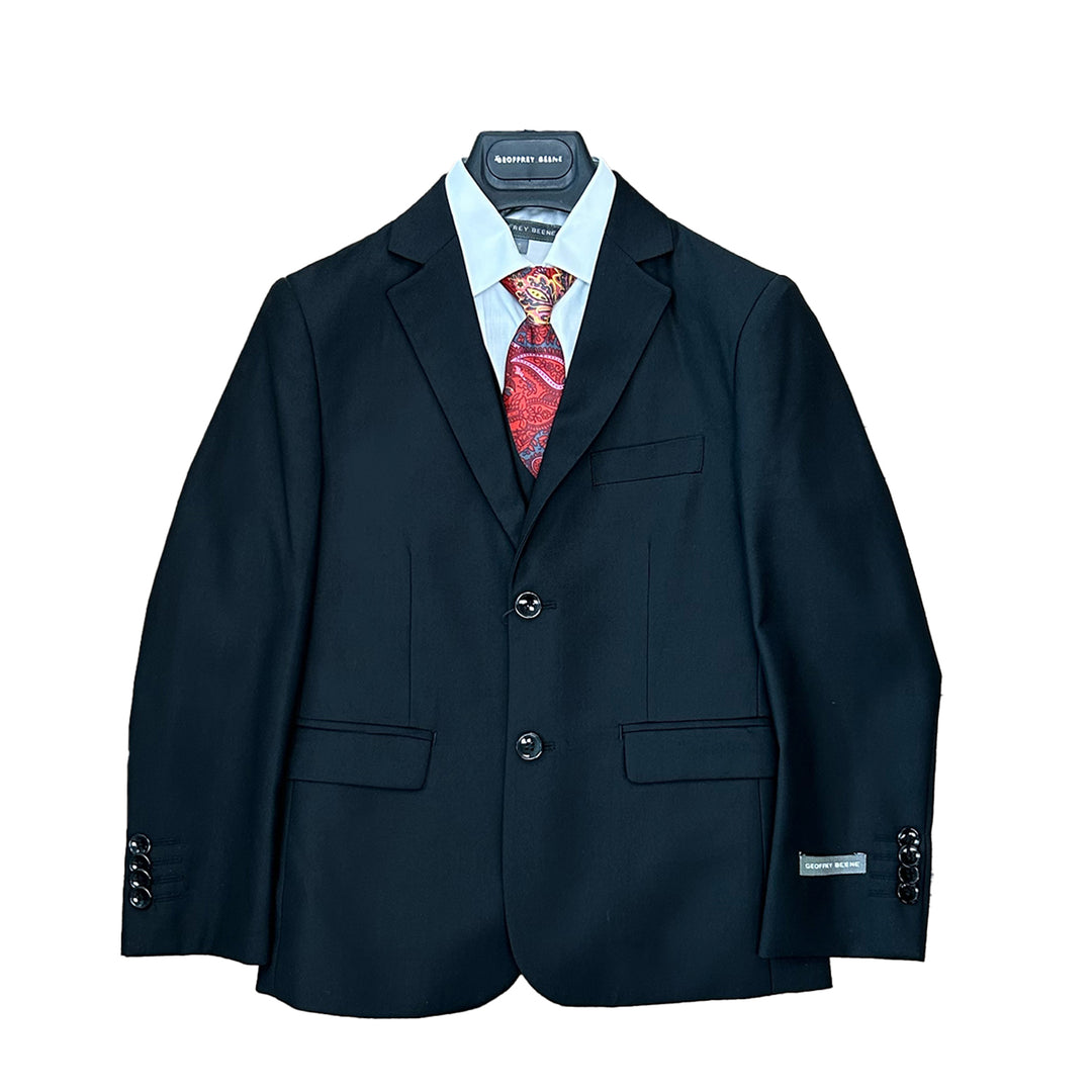 Geoffrey Beane Boys 5 Piece Vested Suit - Black