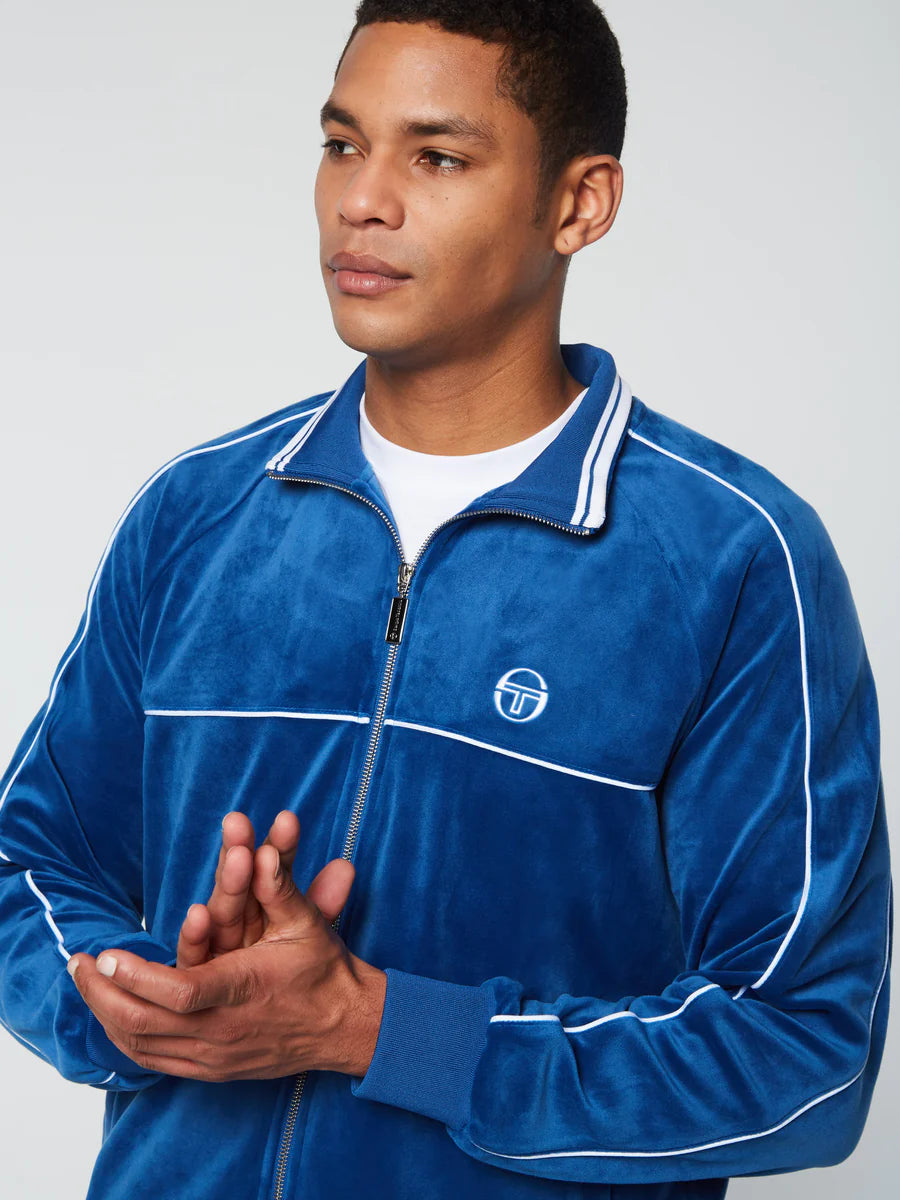 Sergio Tacchini LIONI VELOUR TRACK LIMOGES ROYAL BLUE Set Jacket and Pants-LIMOGES