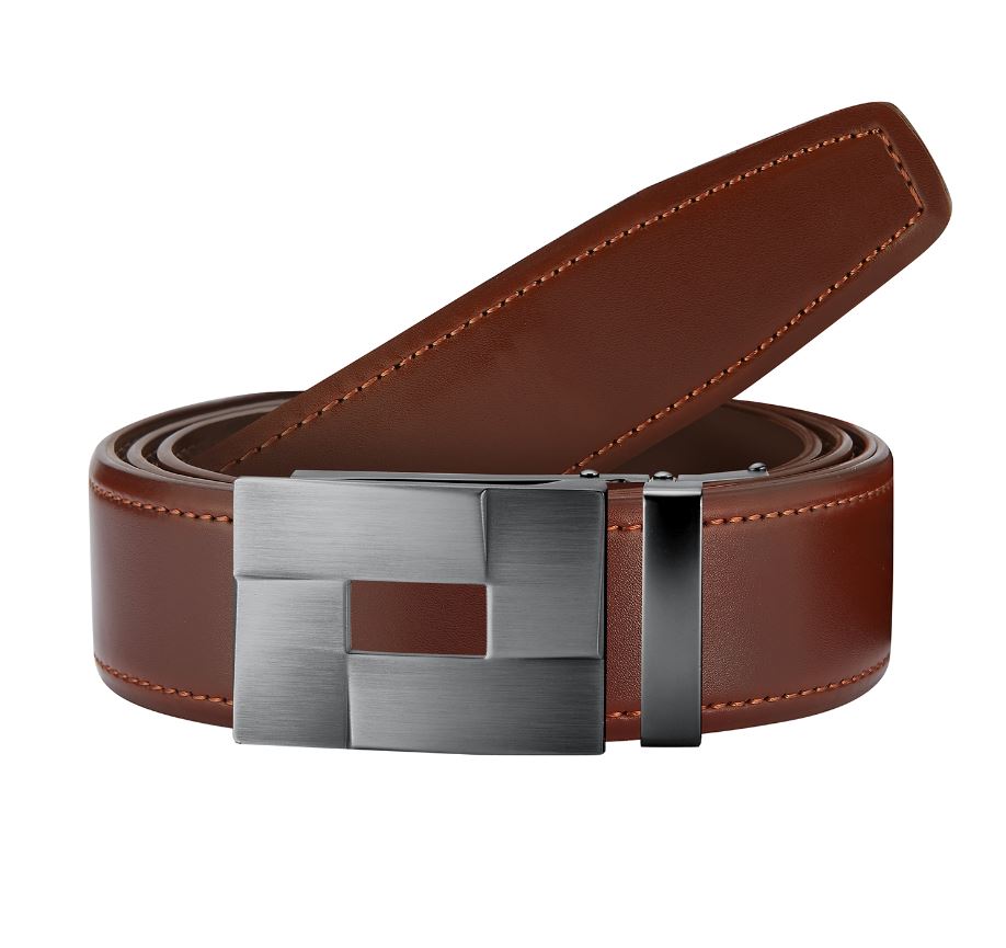 VALENTINI FASHION Silver Buckle TRACK BELTS-Amber