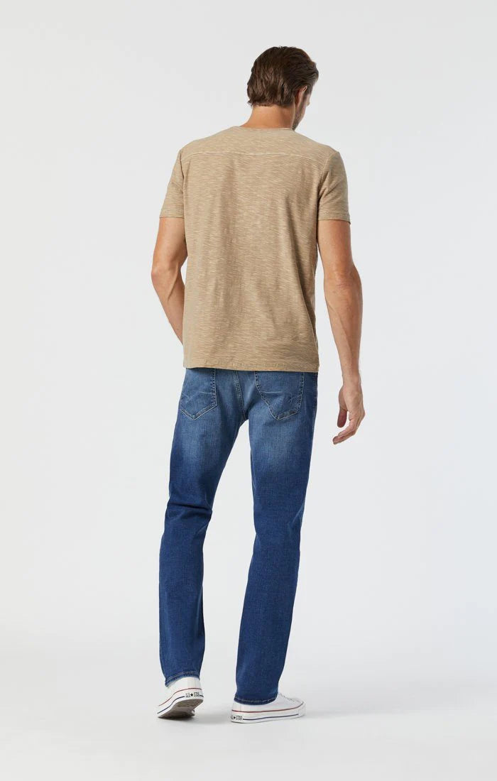 Mavi "Zach" Straight Leg Jeans - Mid Brushed Cashmere