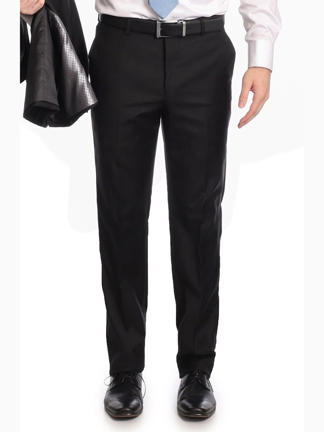 Avivi Collection 2 Button Classic Fit Suit - Black | 100% Wool