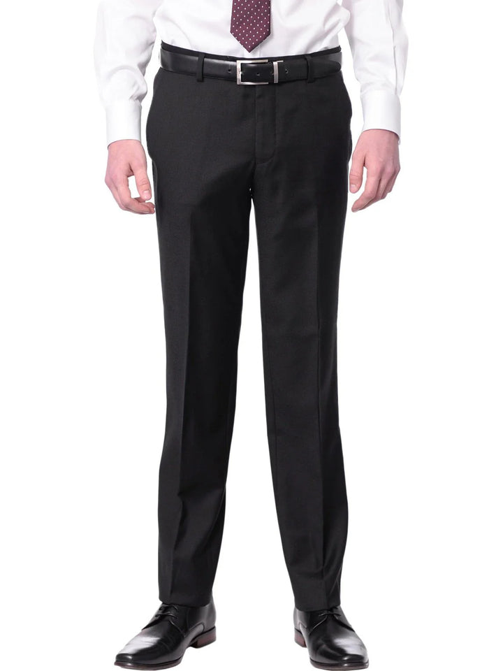 Avivi Collection 2 Button Slim Fit Suit - Black | 100% Wool