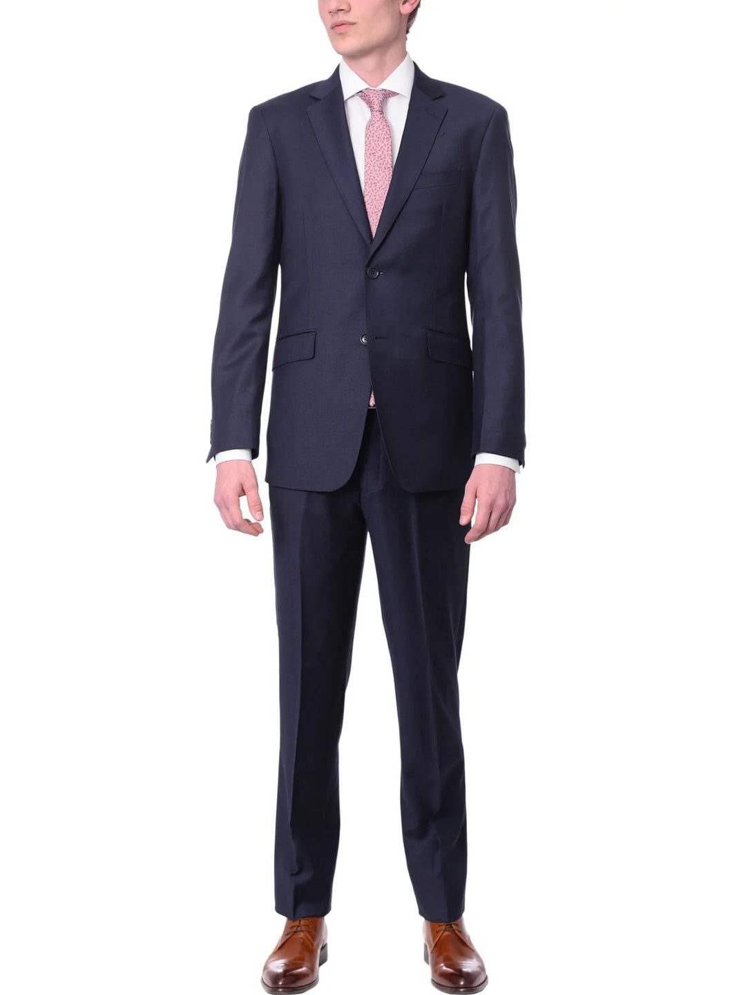 Avivi Collection 2 Button Slim Fit Suit - Navy | 100% Wool