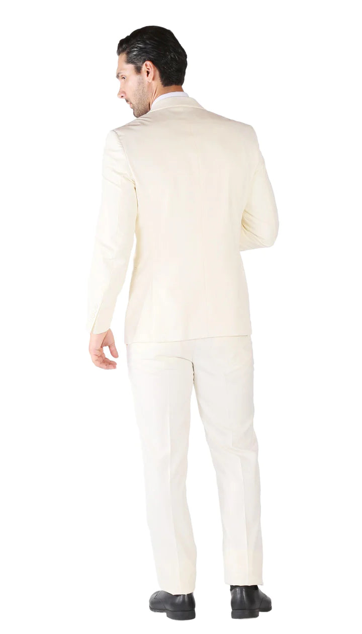 Hart 3 Piece Slim Fit-Ivory