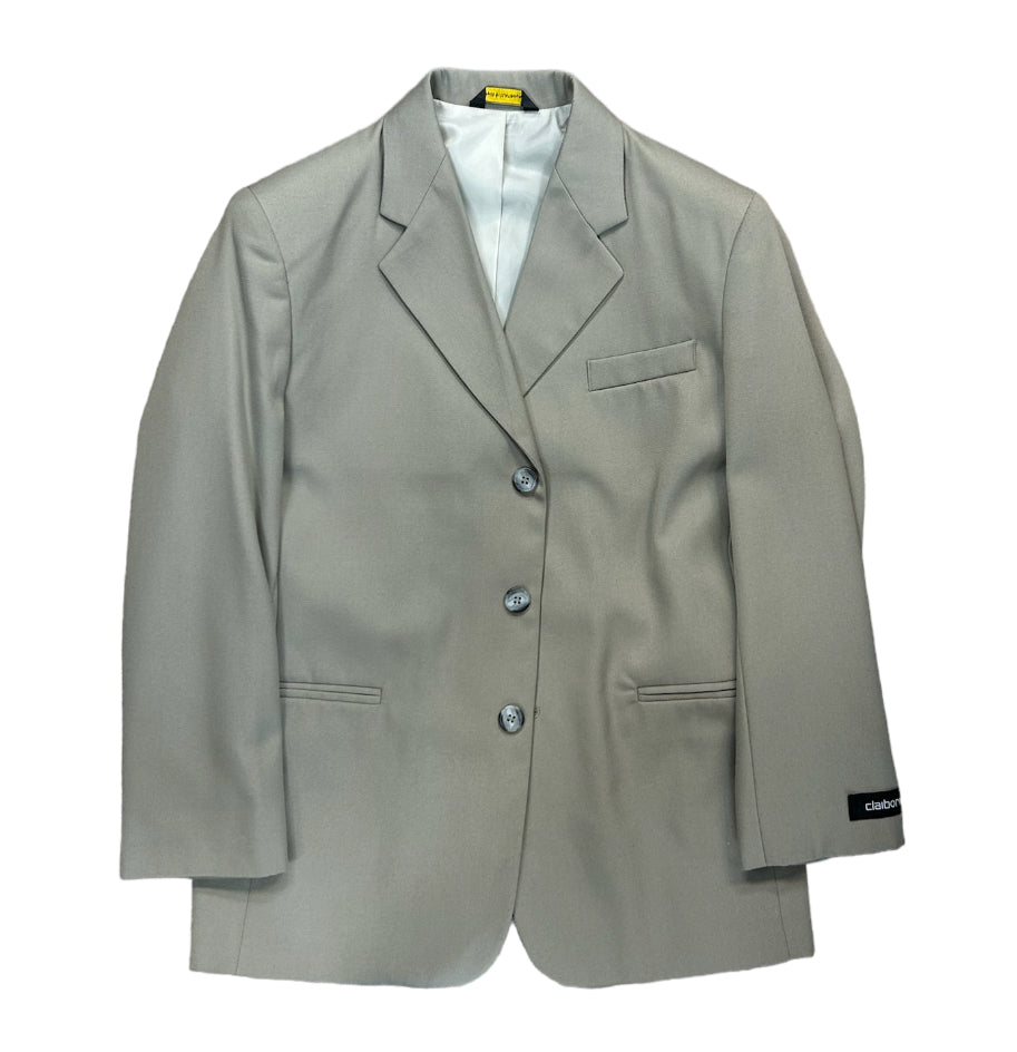 CLAIBORNE BOYS SUITS S/B SOLID-TAN