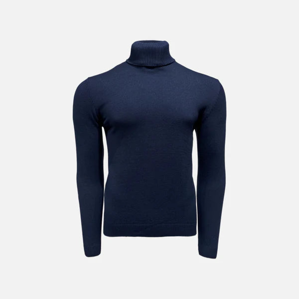 New York Man Brand Solid Cotton Blend Regular Turtle Neck Sweater