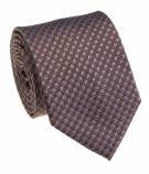 Men`s Bocara Regular Width Fancy Design Silk Tie-Brown