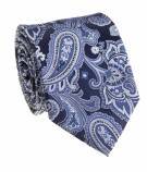 Men`s Bocara Regular Width Fancy Design Silk Tie-Blue
