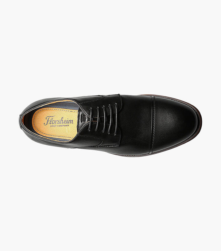 Florsheim Mens Blaze Captoe Oxford Shoe-Black-14199 - New York Man Suits