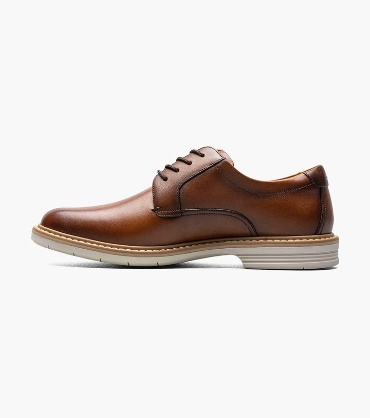 Florsheim Mens Norwalk Plain Toe Oxford Shoe-Cognac