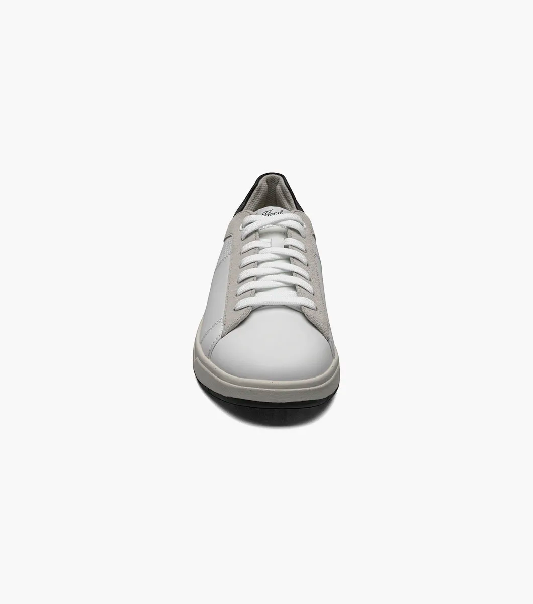 Florsheim HEIST Lace To Toe Sneaker-White - New York Man Suits