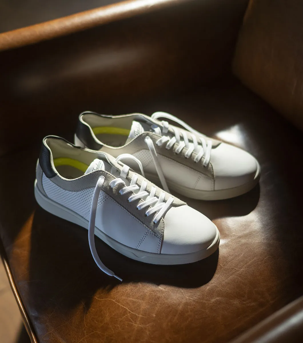 Florsheim HEIST Lace To Toe Sneaker-White - New York Man Suits