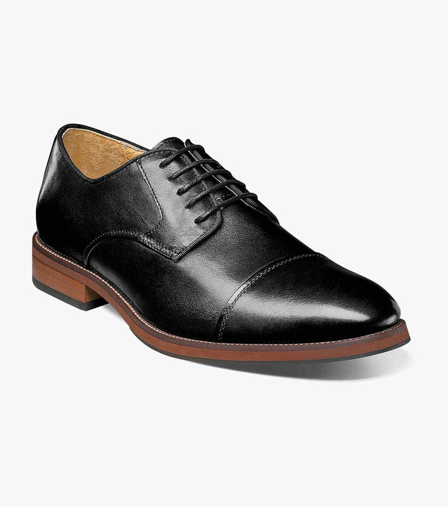 Florsheim Mens Blaze Captoe Oxford Shoe-Black-14199 - New York Man Suits