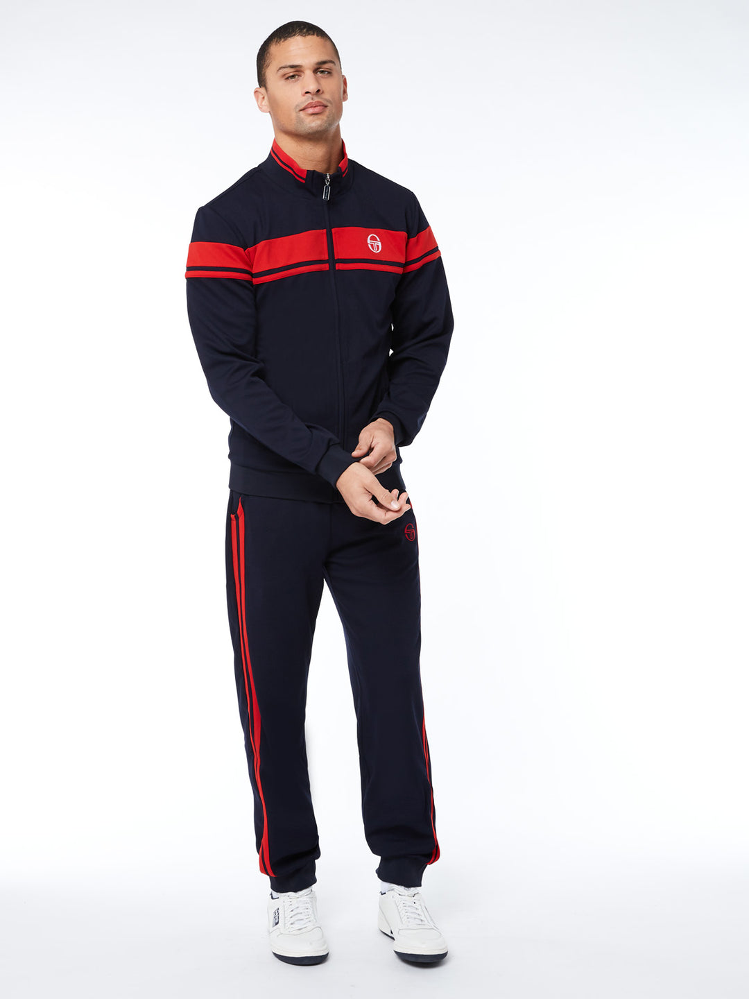 Sergio Tachini Tennis Young Line Track Jacket and Pants White-Navy - New York Man Suits